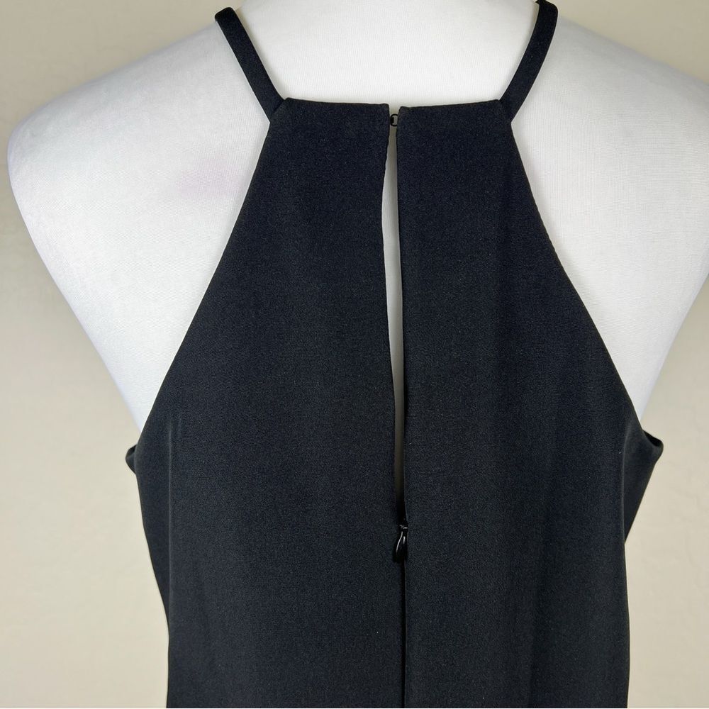 Trina Turk Halter Keyhole Cocktail Party Dress Pleated Shift LBD Black 4 NWT - Picture 12 of 15